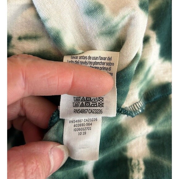 Victoria's Secret Pink Green White Tie Dye Top Size Small Long Sleeve - Picture 8 of 8